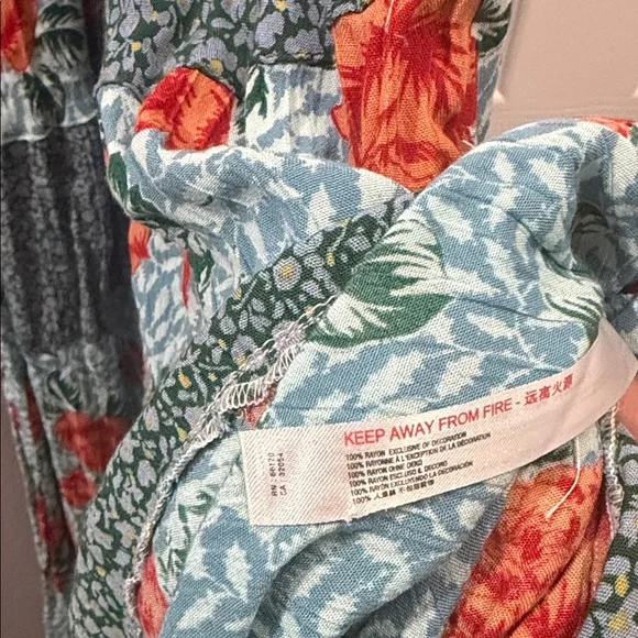 Free people intimately Gabriela maxi floral boho halter dress size large - Picture 7 of 7